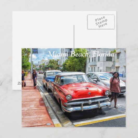Miami Beach Florida Briefkaart (Voorkant / Achterkant)