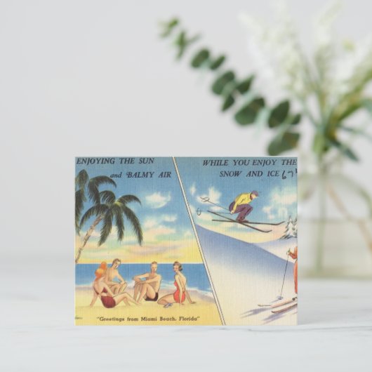 Miami Beach, Florida Briefkaart (Staand voorkant)