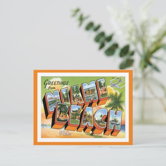 Miami Beach Florida Briefkaart (Staand voorkant)
