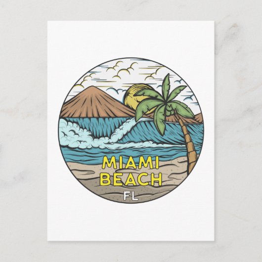Miami Beach Florida  Briefkaart (Voorkant)