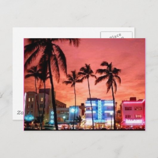 Miami Beach, Florida Briefkaart (Voorkant / Achterkant)