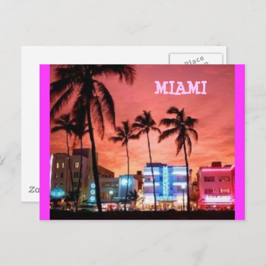 Miami Beach, Florida Briefkaart (Voorkant / Achterkant)