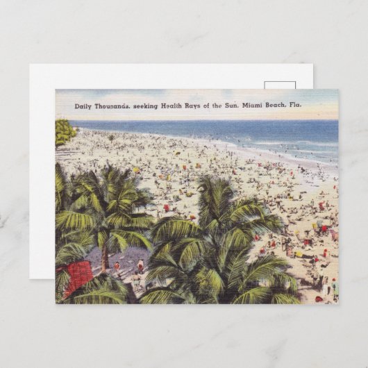 Miami Beach Florida Briefkaart (Voorkant / Achterkant)