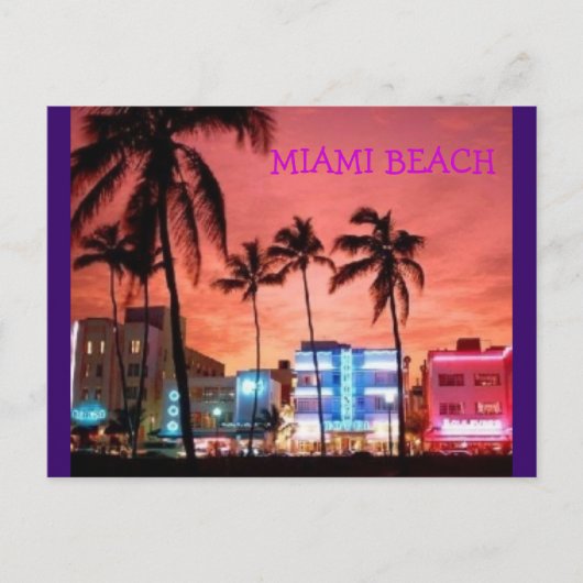 Miami Beach, Florida Briefkaart (Voorkant)
