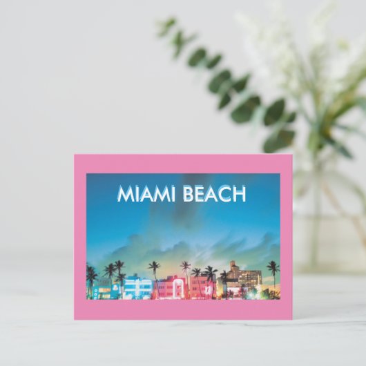 MIAMI BEACH FLORIDA BRIEFKAART (Staand voorkant)