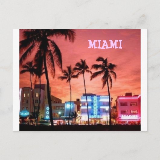 Miami Beach, Florida Briefkaart (Voorkant)
