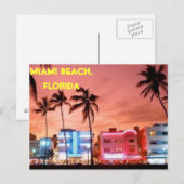 MIAMI BEACH FLORIDA BRIEFKAART (Voorkant / Achterkant)