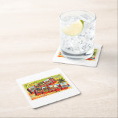 Miami Beach Florida  Briefkaart met grote letters Kartonnen Onderzetters (Insitu)