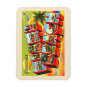 Miami Beach Florida  Briefkaart met grote letters Magneet (Verticaal)