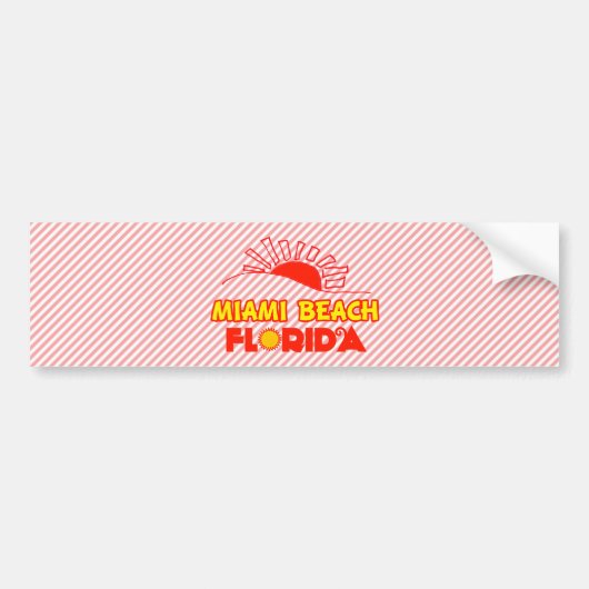 Miami Beach, Florida Bumpersticker (Voorkant)