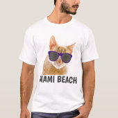 MIAMI BEACH FLORIDA Cat T-shirts (Voorkant)