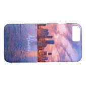 Miami Beach Florida City Skyline Case-Mate iPhone Case (Achterkant (Horizontaal))