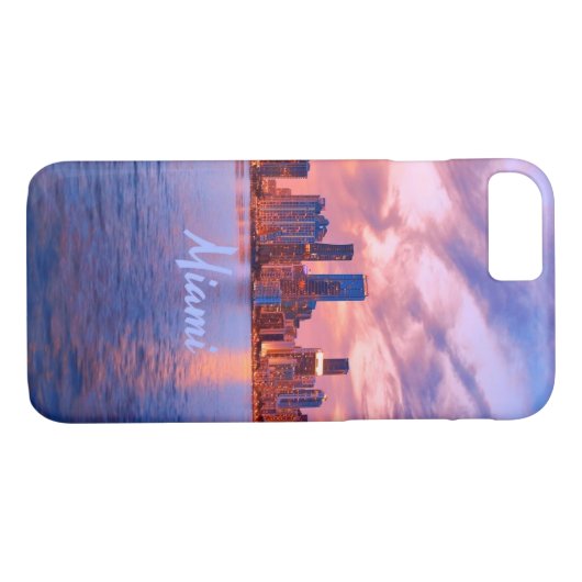 Miami Beach Florida City Skyline Case-Mate iPhone Case (Achterkant (Horizontaal))