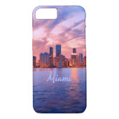 Miami Beach Florida City Skyline Case-Mate iPhone Case (Achterkant)