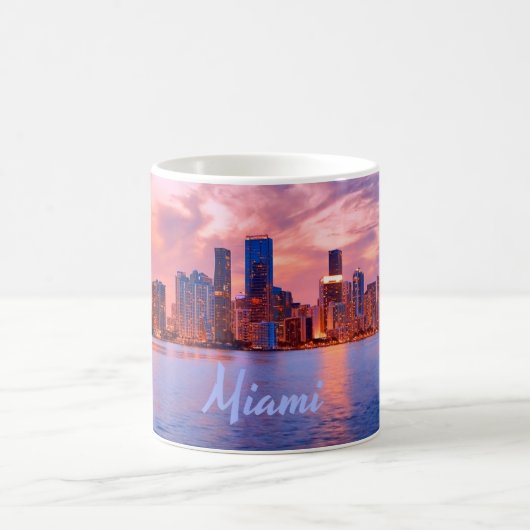Miami Beach Florida City Skyline Koffiemok (Center)
