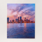 Miami Beach Florida City Skyline Legpuzzel (Verticaal)