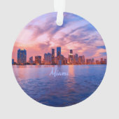 Miami Beach Florida City Skyline Ornament (achterkant)