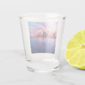 Miami Beach Florida City Skyline Shot Glas (Achterkant)