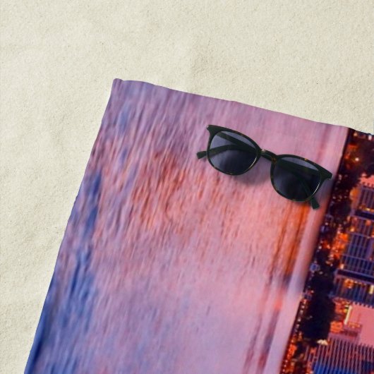 Miami Beach Florida City Skyline Strandlaken (In situ)