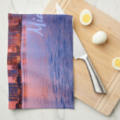 Miami Beach Florida City Skyline Theedoek (Quarter Fold)