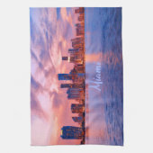 Miami Beach Florida City Skyline Theedoek (Verticaal)