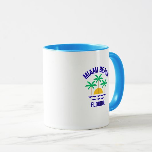 Miami Beach Florida Coffee Mok (Voorkant rechts)
