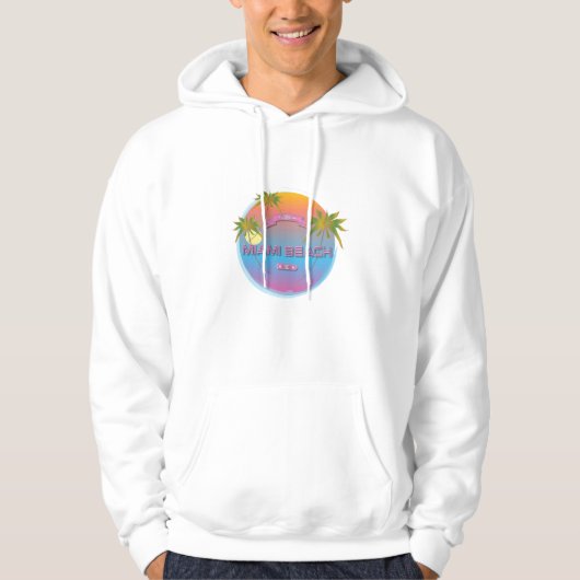 Miami Beach Florida Est.1870 Hoodie (Voorkant)