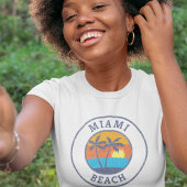 Miami Beach, Florida Faded Classic Style T-shirt