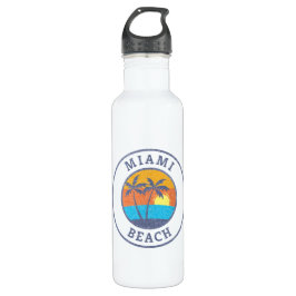 Miami Beach, Florida Faded Classic Style Waterfles