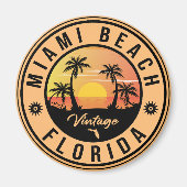 Miami Beach Florida Fl  Souvenir Magneet (Voorkant)