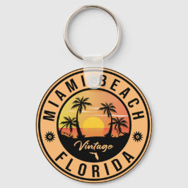 Miami Beach Florida Fl  Souvenir Sleutelhanger