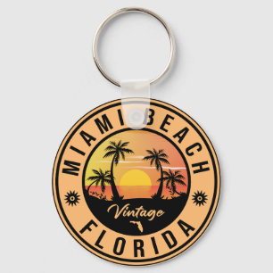 Miami Beach Florida Fl  Souvenir Sleutelhanger