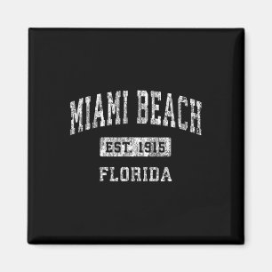 Miami Beach Florida FL Vintage gevestigde sporten Magneet
