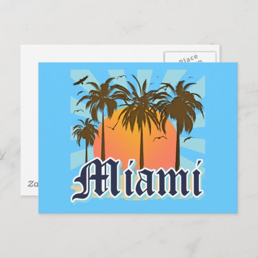 Miami Beach Florida FLA Briefkaart (Voorkant / Achterkant)