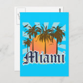 Miami Beach Florida FLA Briefkaart (Voorkant / Achterkant)