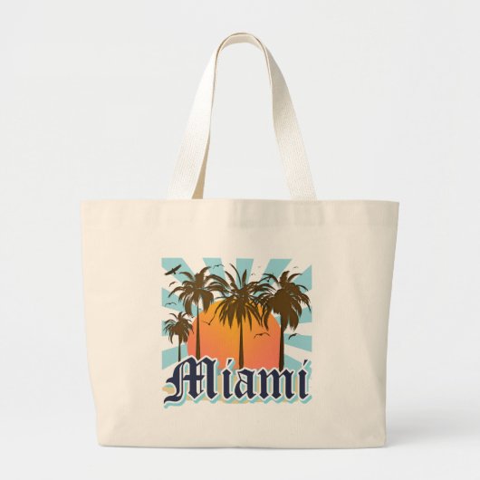 Miami Beach Florida FLA Grote Tote Bag (Voorkant)