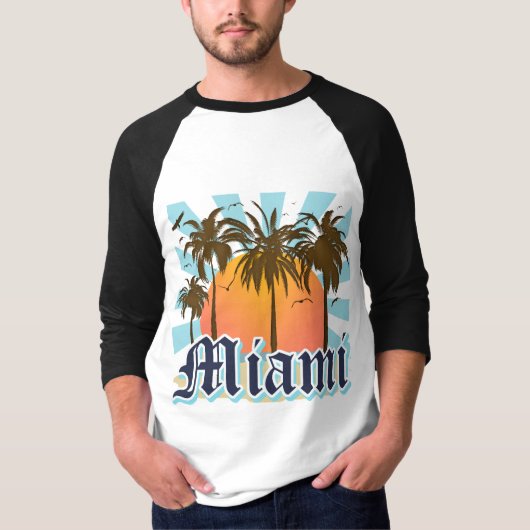 Miami Beach Florida FLA T-shirt (Voorkant)