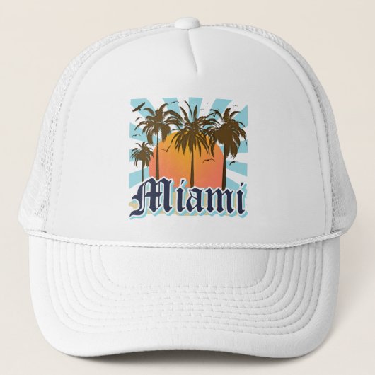 Miami Beach Florida FLA Trucker Pet (Voorkant)