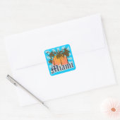 Miami Beach Florida FLA Vierkante Sticker (Envelop)
