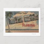 Miami Beach, Florida - grote letterscènes Briefkaart (Voorkant)
