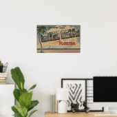 Miami Beach, Florida - grote letterscènes Poster (Thuiskantoor)