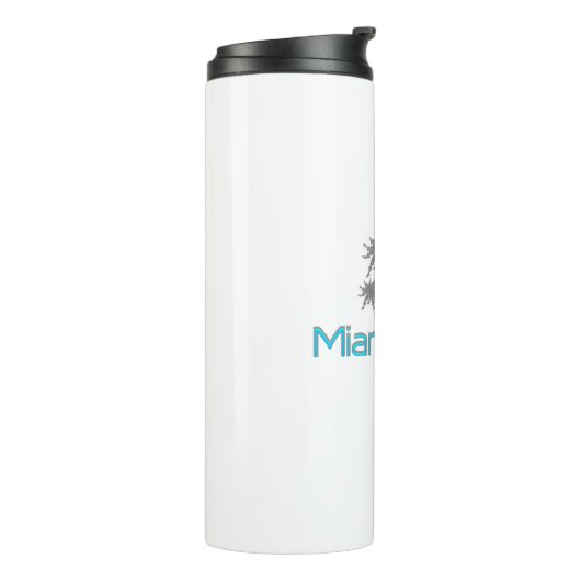 Miami-Beach, Florida, Grunge Cool Thermosbeker (Gedraaid links)