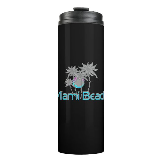 Miami-Beach, Florida, Grunge Cool Thermosbeker (Voorkant)