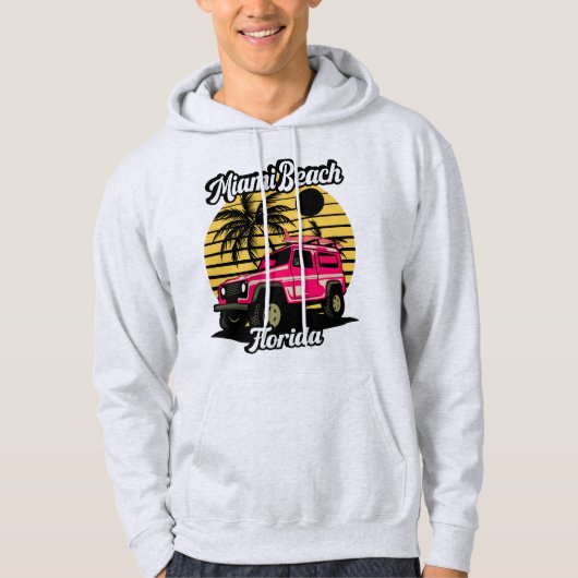 Miami Beach, Florida Hoodie (Voorkant)