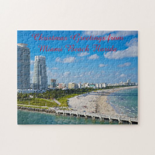 Miami Beach Florida Jigzaag Puzzle Legpuzzel (Horizontaal)