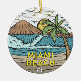 Miami Beach Florida  Keramisch Ornament