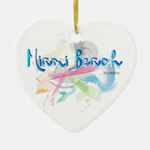 Miami Beach, FLorida Keramisch Ornament