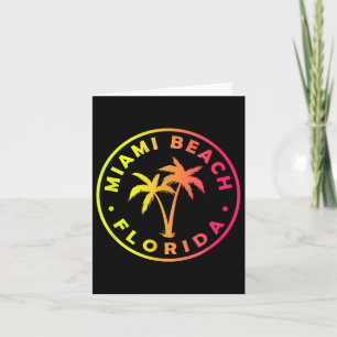 Miami Beach Florida Kleurrijke Palm Tree Tie Dye B Kaart