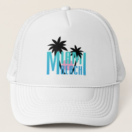 Miami Beach, Florida Logo Palm Cool Aanpasbaar Pet (Voorkant)