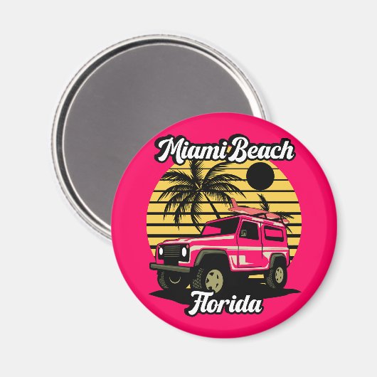 Miami Beach Florida Magneet (Voorkant / Achterkant)